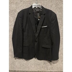 CloudStyle Suit Jacket for Men Black Size XXL